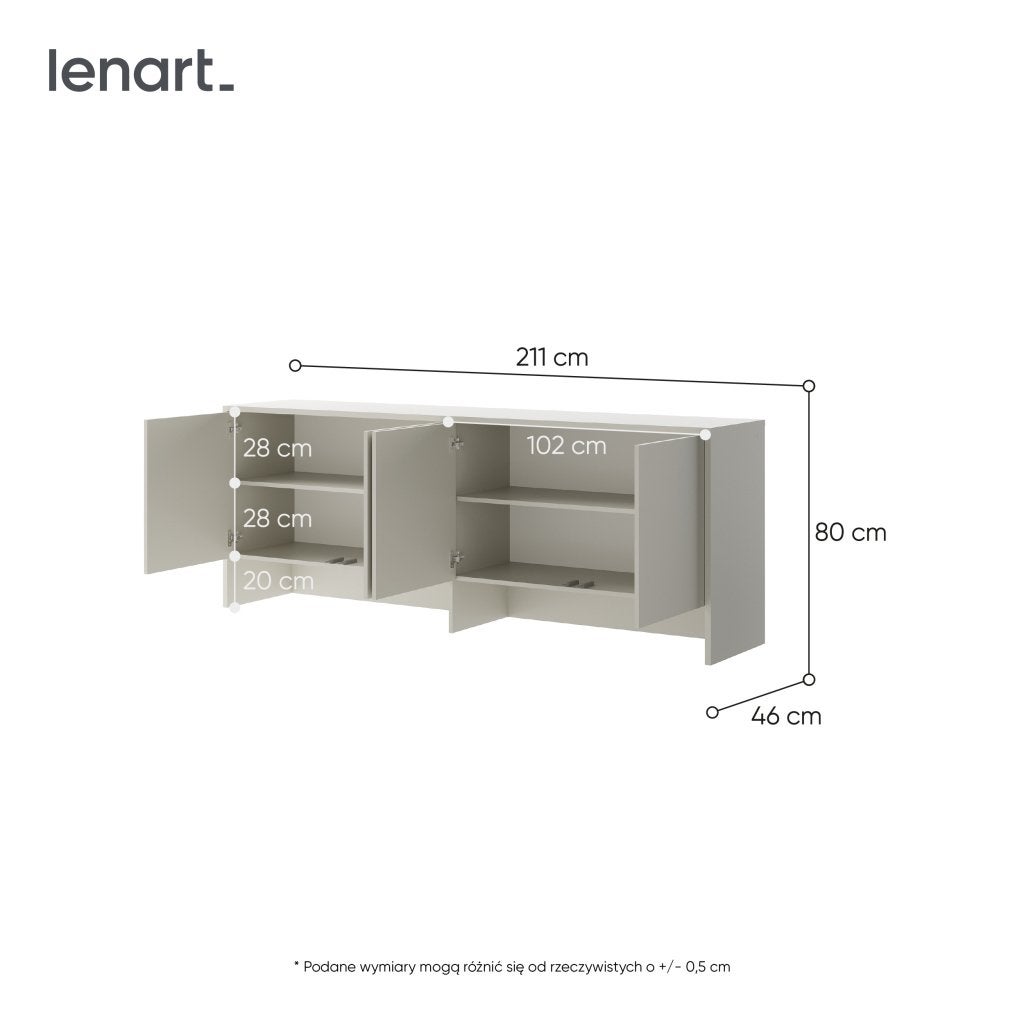 Concept opzetkast (80 cm hoog) - Cashmere, Niet ingevuld, Niet ingevuld, Niet ingevuld