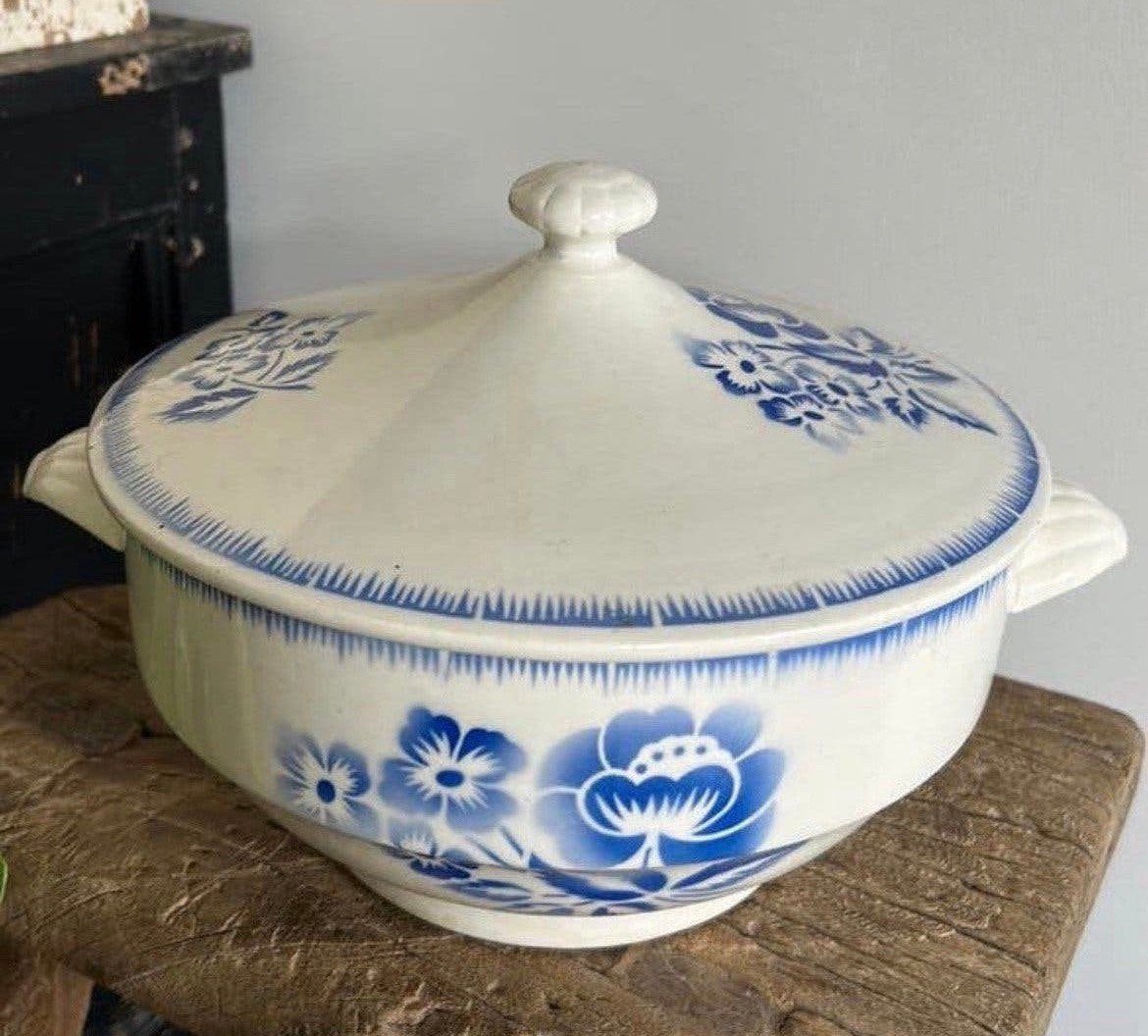 Franse soeprine digoin simone blauw/wit, Verzenden