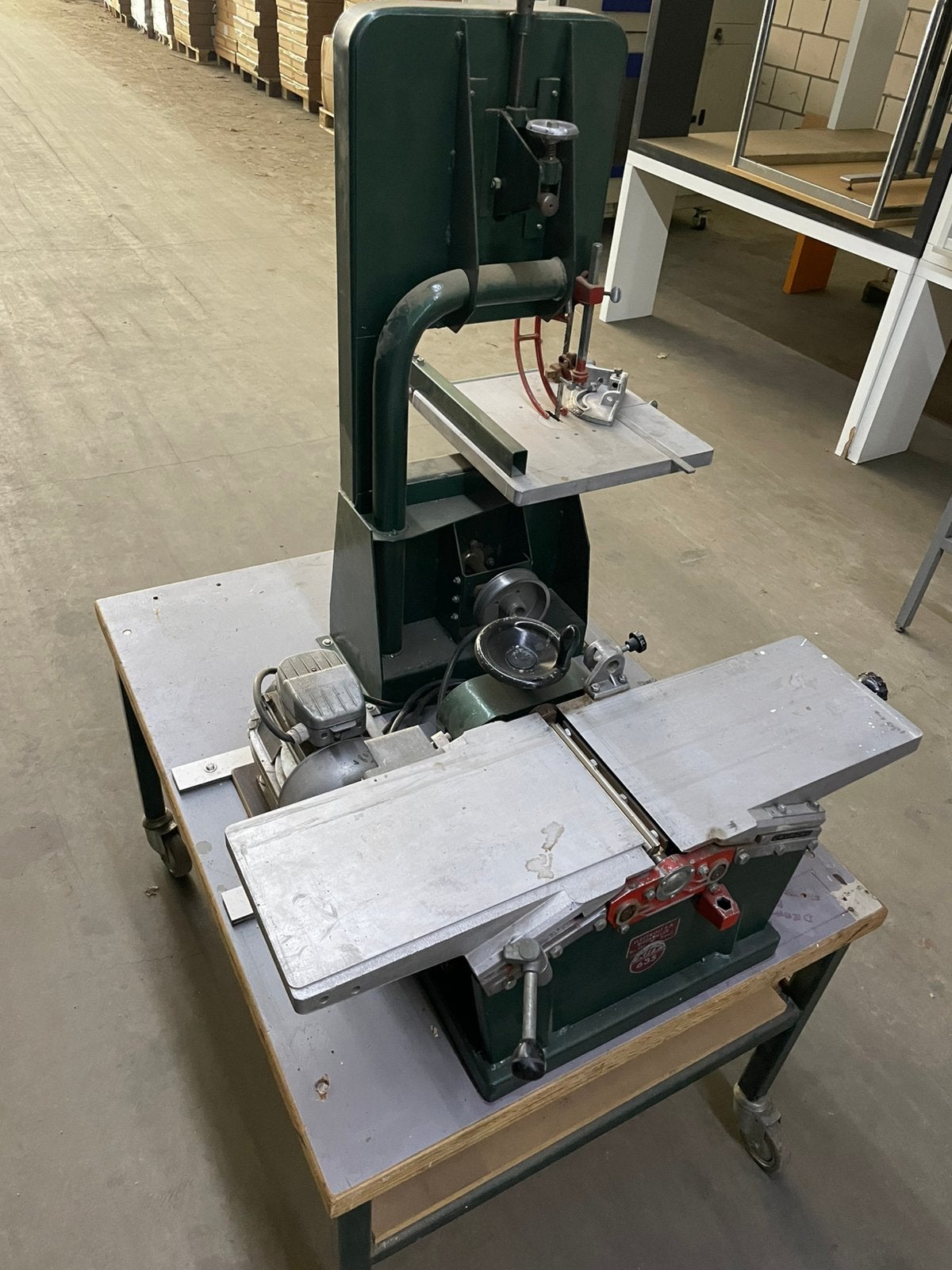 Kity 635 vlak- en vandiktebank & Kity 612 lintzaag inl tafel, Ophalen, Gebruikt, Elektrisch