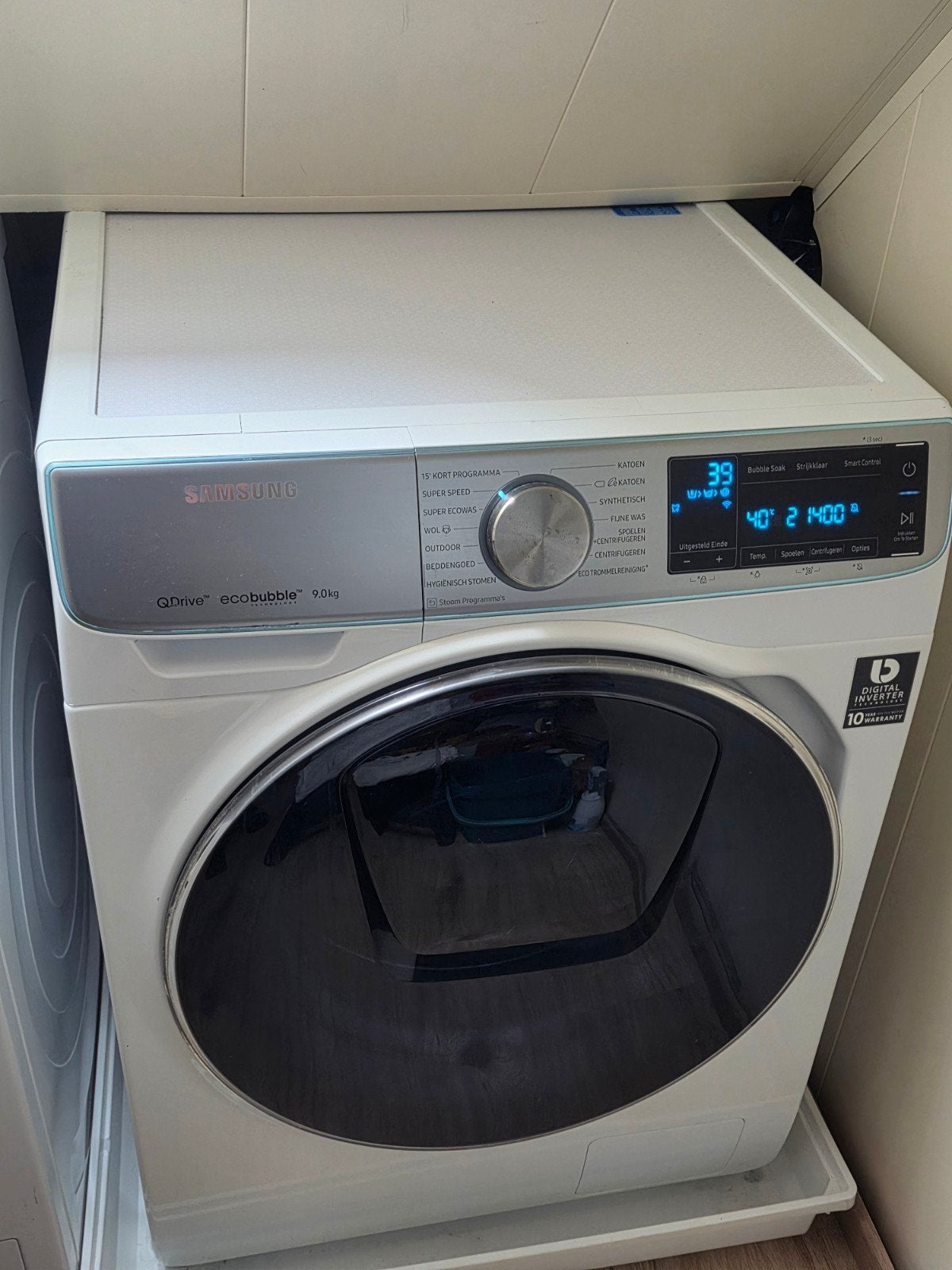 Defecte Samsung QDRIVE ecobubble wasmachine, Ophalen, Gebruikt, 8 tot 10 kg, Handwasprogramma
