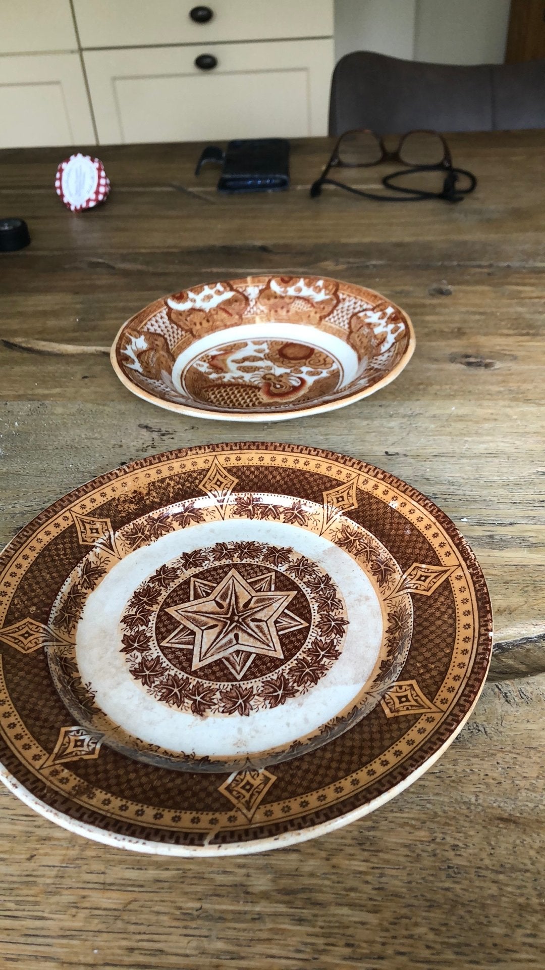 Vier antieke petrus Regout borden, Antiek en Kunst, Antiek | Servies los, Ophalen of Verzenden