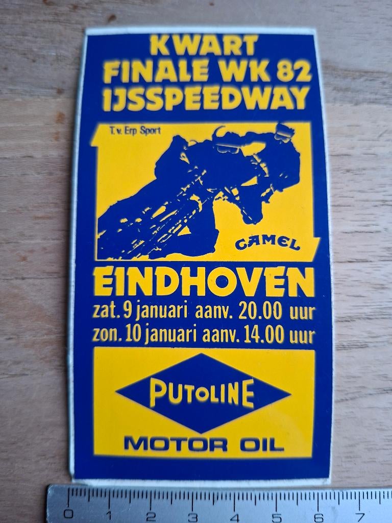 Sticker ijsspeedway Eindhoven, Verzamelen, Ophalen of Verzenden, Zo goed als nieuw, Auto of Motor