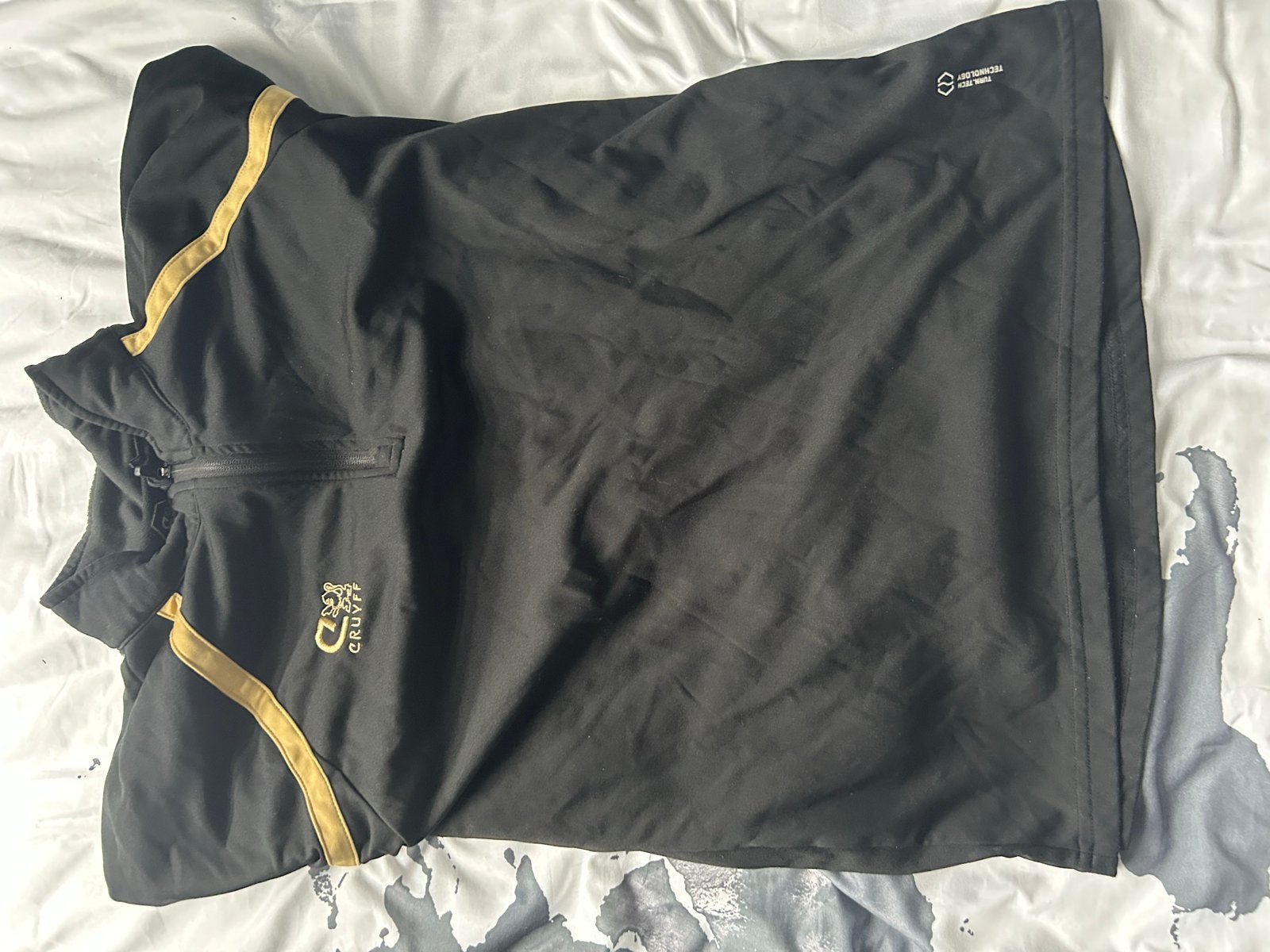 Cruyff Trainingspak Zwart/Goud - Maat M, Maat 48/50 (M), Zwart, Ophalen of Verzenden, Zo goed als nieuw