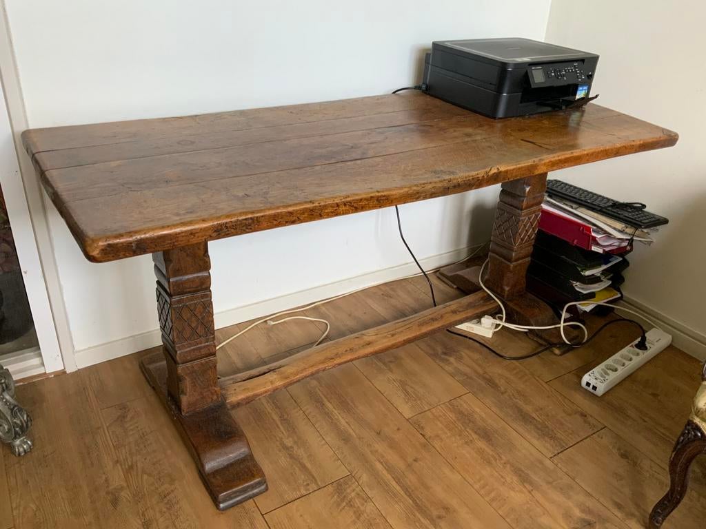 Antieke eikenhouten tafel 18e eeuws., Ophalen