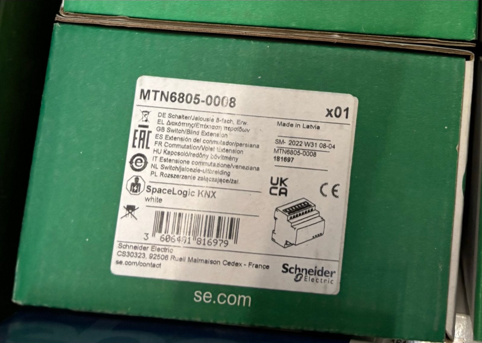 Schneider Electric SpaceLogic KNX Schakelaar/Jaloezie, Ophalen, Nieuw, Schneider Electric, Schakelaar