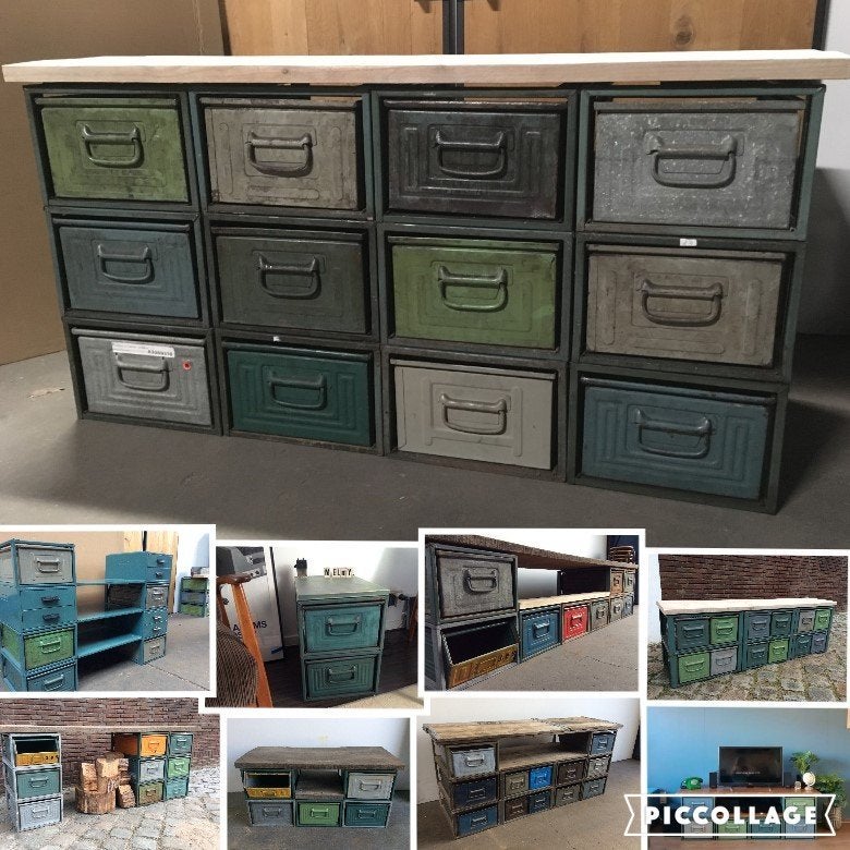 KASTEN Ladekast Dressoir Meubel Stellingkast zelf ontwerpen, Nieuw, Ophalen of Verzenden, Minder dan 100 cm, Metaal