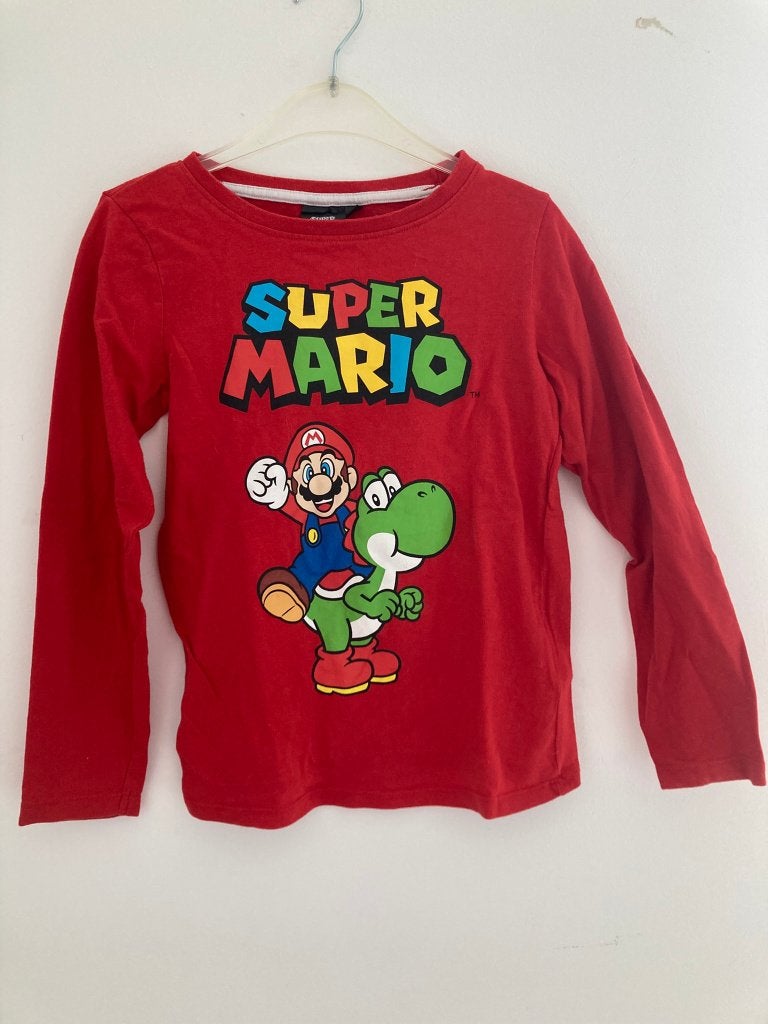 Super Mario set: longsleeve shirt en pet, Kinderen en Baby's, Kinderkleding | Maat 122, H&M, Ophalen of Verzenden, Zo goed als nieuw