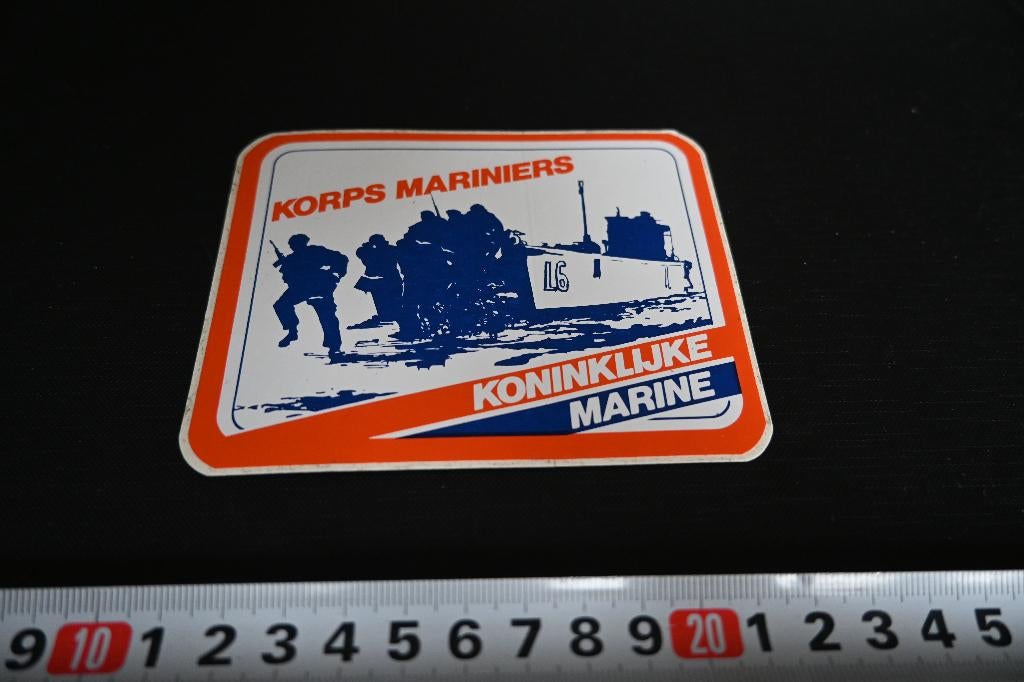 sticker Leger Koninklijke Marine Korps Mariniers  GW476 *, Ophalen, Zo goed als nieuw