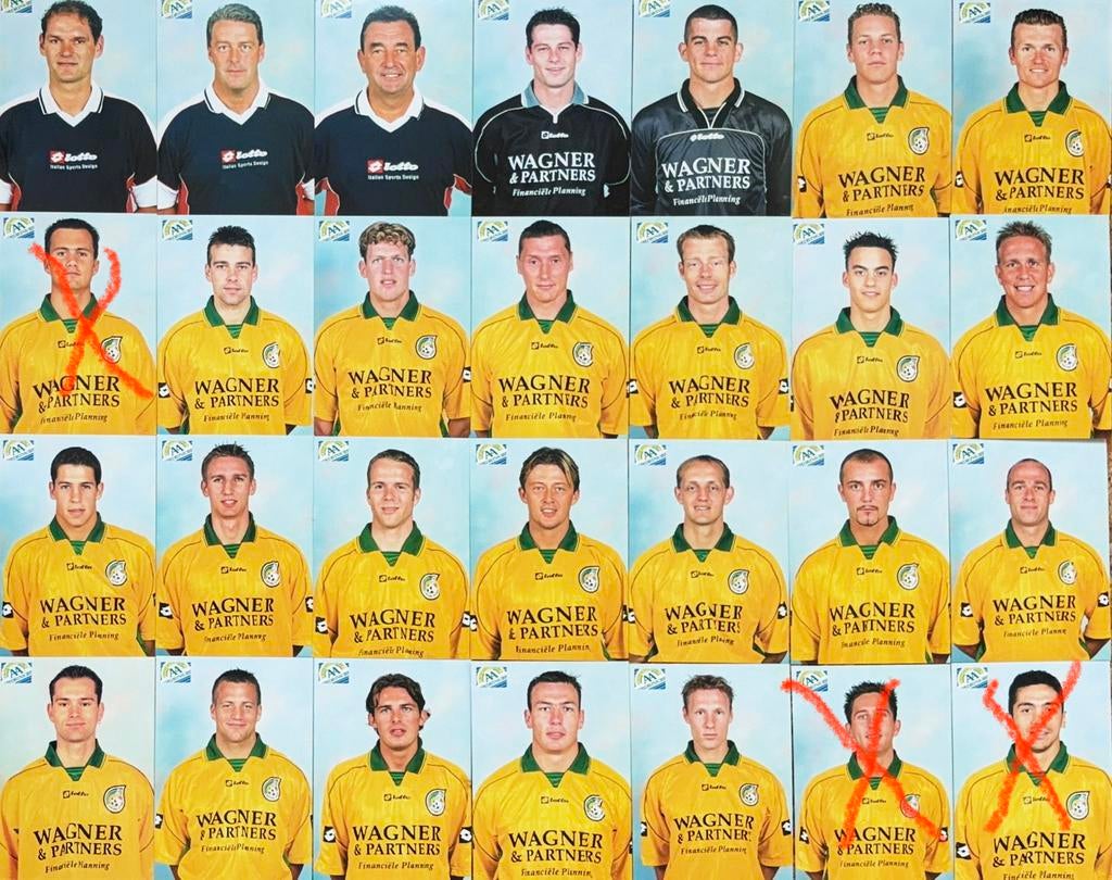 28 Spelerskaarten Fortuna Sittard - seizoen 2000/2001, Verzenden, Zo goed als nieuw, PSV, Spelerskaart