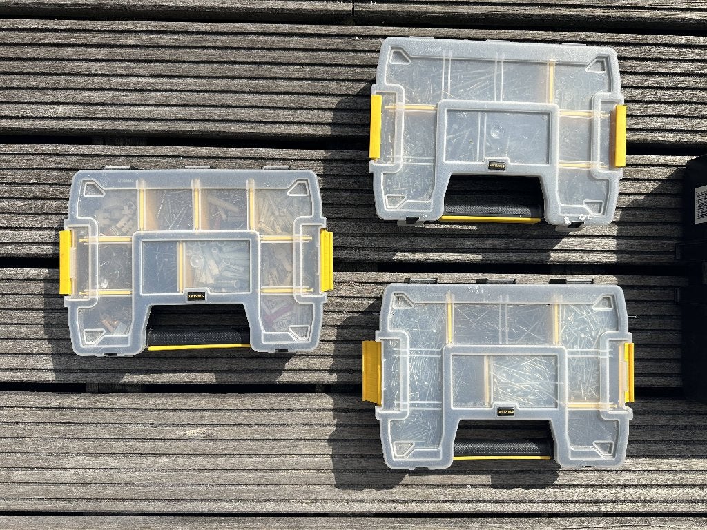 Stanley sorteerbakken / organizers – 3 stuks stapelbaar, Doe-het-zelf en Verbouw, Ophalen, Gebruikt