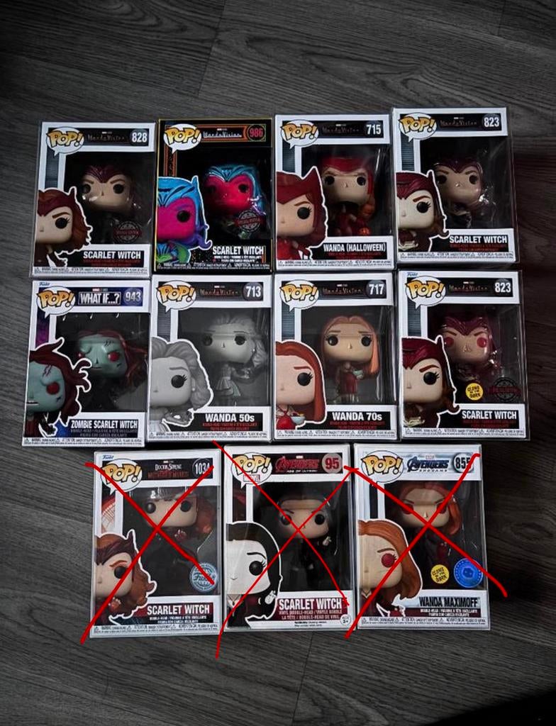 Marvel Wanda Funko Pops, Ophalen of Verzenden, Zo goed als nieuw