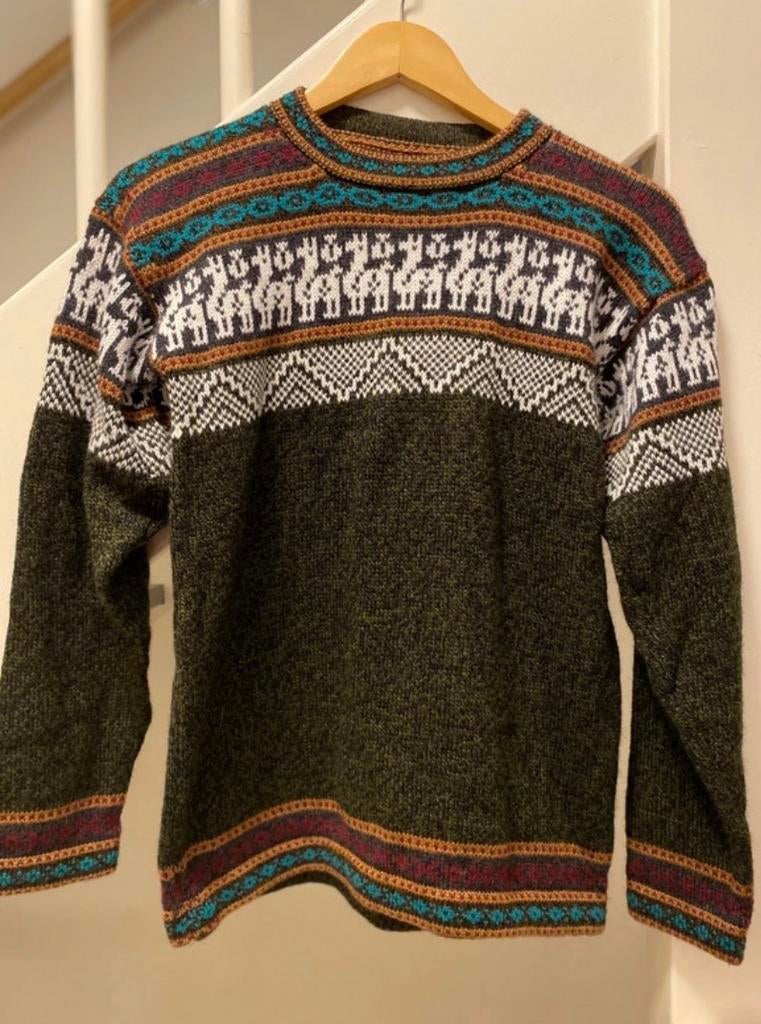 Handgemaakte Lama Trui - Unisex Maat M, Ophalen of Verzenden, Nieuw, Maat 38/40 (M), Groen