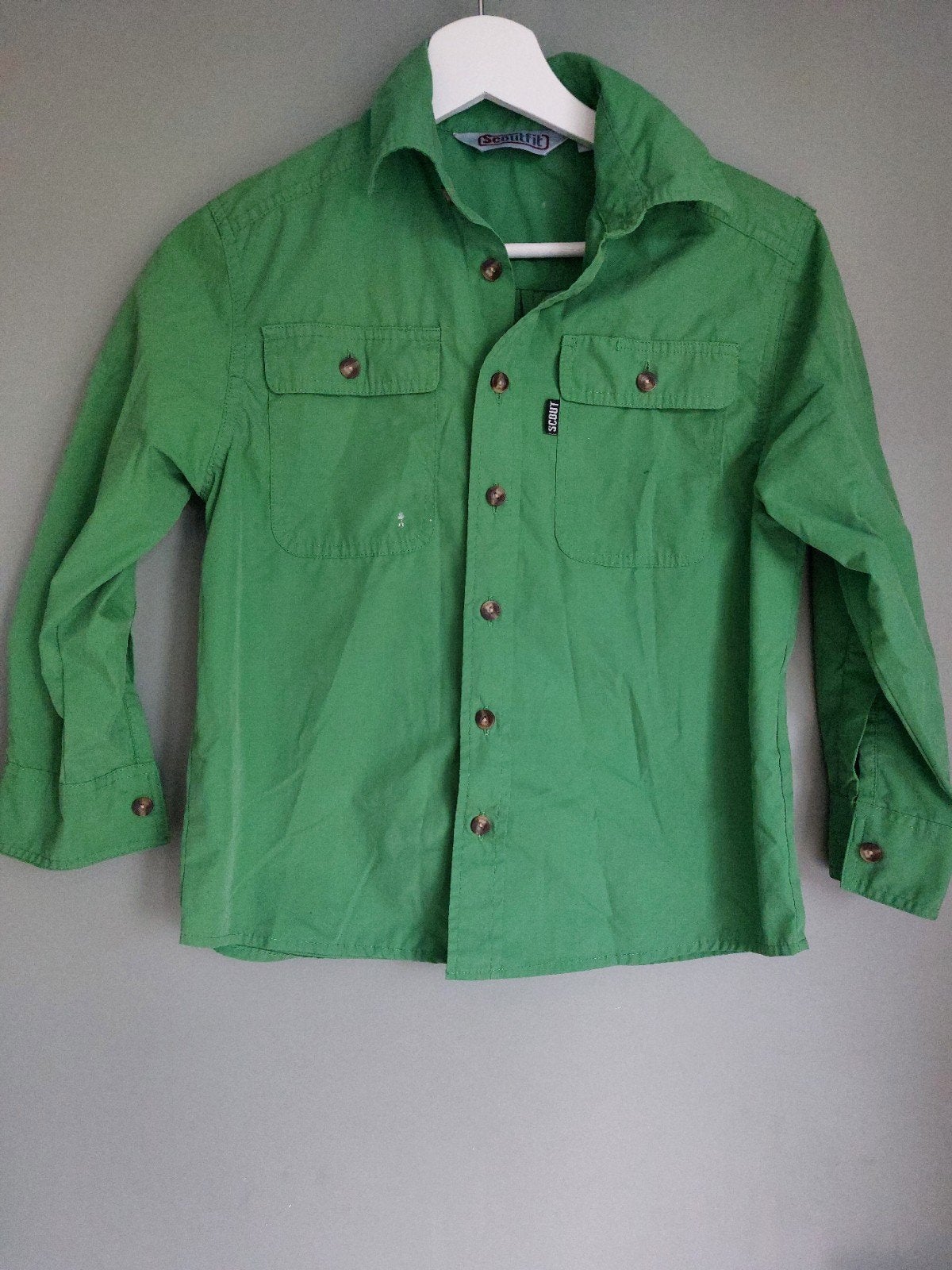 Groene Scouting blouse maat 134, Kinderen en Baby's, Ophalen of Verzenden, Gebruikt, Scoutfit, Jongen of Meisje