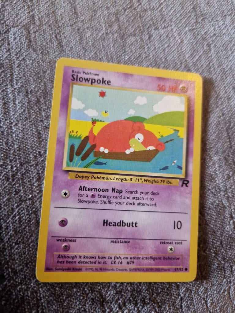 Pokémon Kaart: Slowpoke (Dopey Pokémon) - Origineel, Ophalen of Verzenden, Gebruikt, Losse kaart