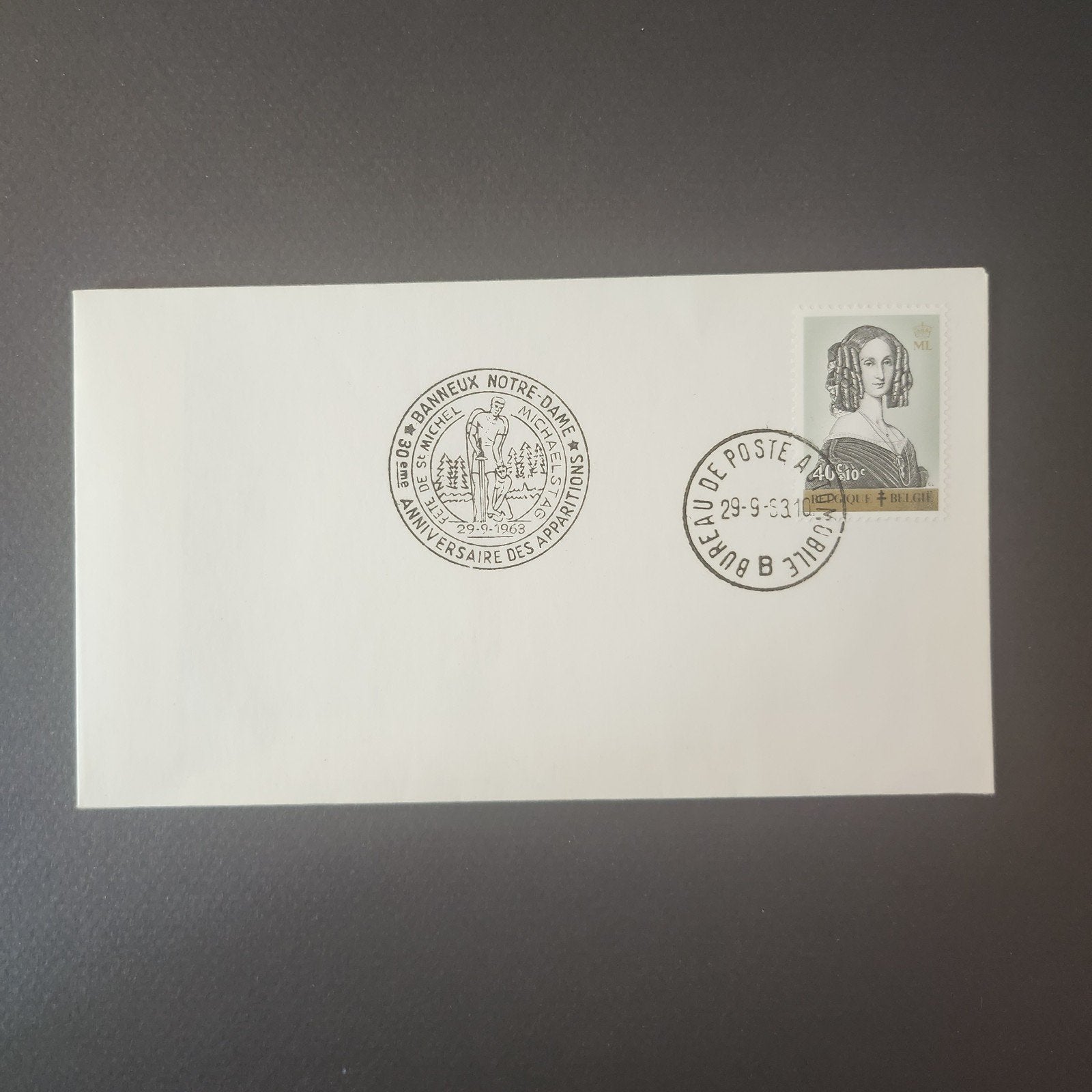 Belgische Envelop met Stempel en Postzegel 1963, Postzegels en Munten, Brieven en Enveloppen | België, Verzenden, Envelop
