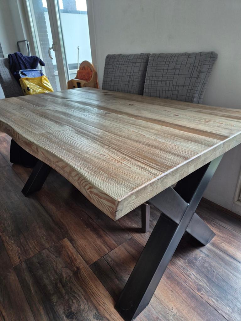 Mooie houten eettafel, Huis en Inrichting, Tafels | Eettafels, Ophalen, Gebruikt, 50 tot 100 cm, 150 tot 200 cm