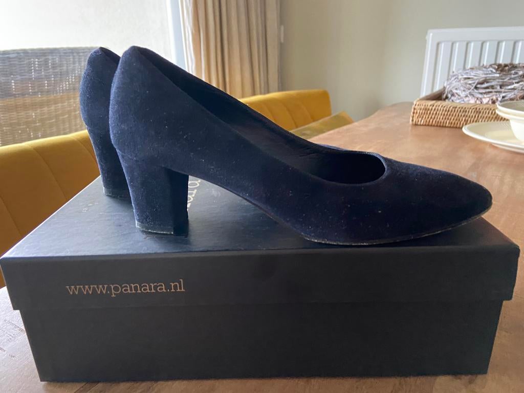 Donkerblauwe pumps van Panara/Pauw, maat 36, Ophalen of Verzenden, Zo goed als nieuw, Blauw