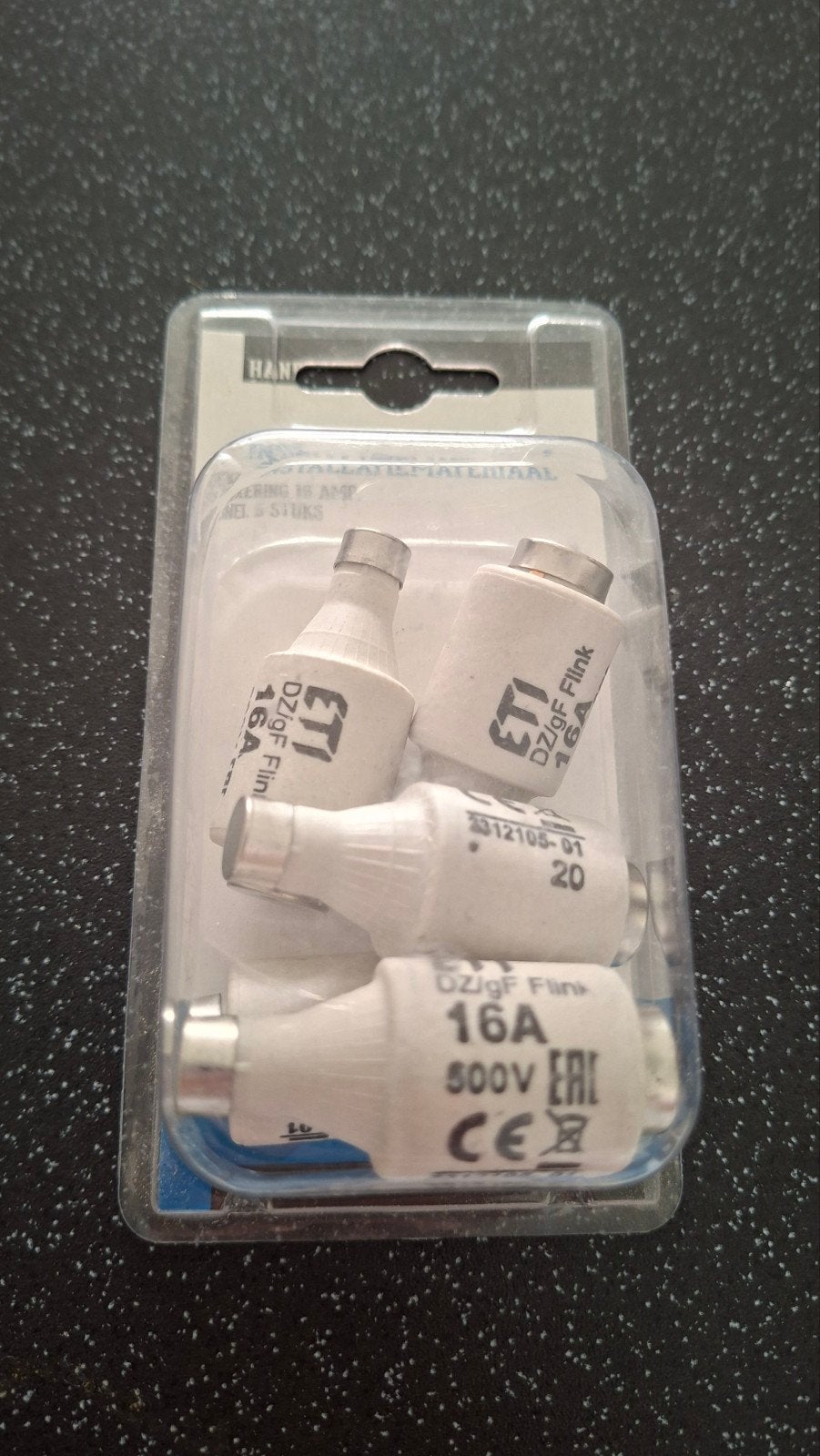 ETI DZ/gF Flink 16A 500V Zekeringen (5 stuks), Ophalen of Verzenden, Nieuw, Overige merken, Overige typen