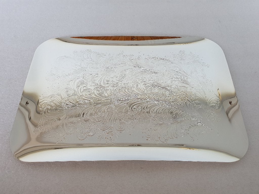 Vintage WMF schaal 'Arabella', Gebruikt, Ophalen of Verzenden, Metaal, Dienblad