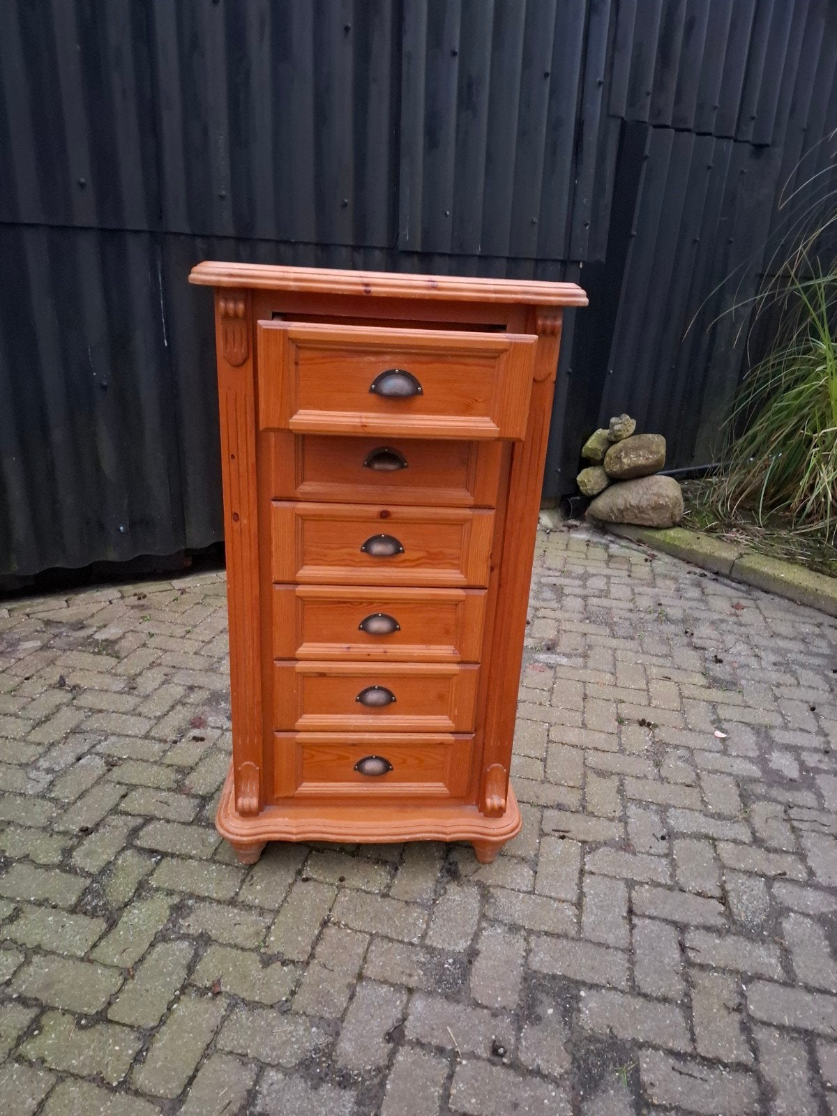 zware Grenen ladenkast kast, Ophalen of Verzenden, Zo goed als nieuw, 25 tot 50 cm, Minder dan 100 cm