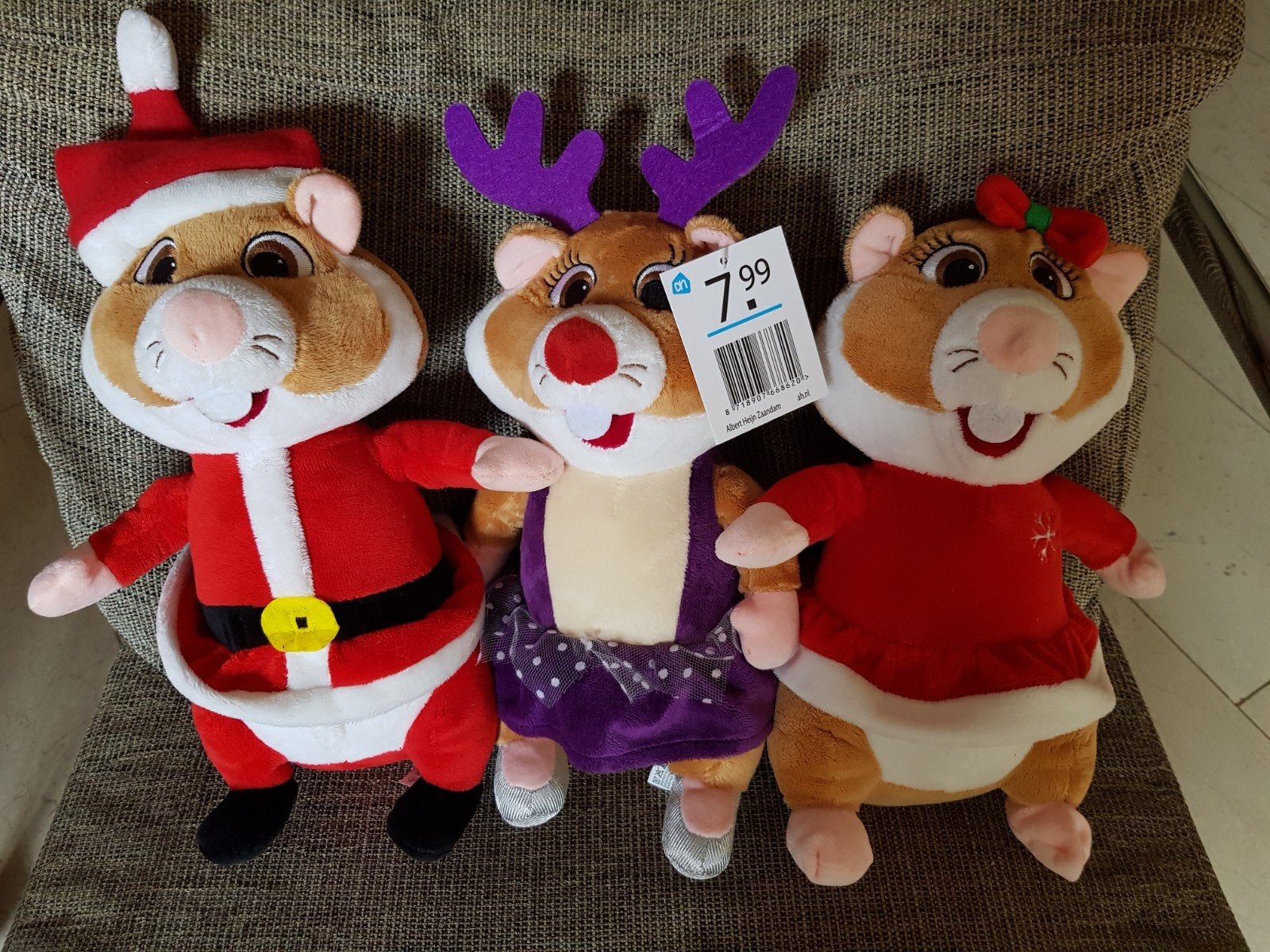 3 Leuke Kerst Hamsters van Albert Heijn., Verzamelen, Speelgoed, Ophalen of Verzenden