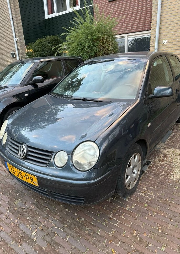 Volkswagen Polo 1.4 55KW 2002, Voorwielaandrijving, 4 cilinders, Blauw, Origineel Nederlands