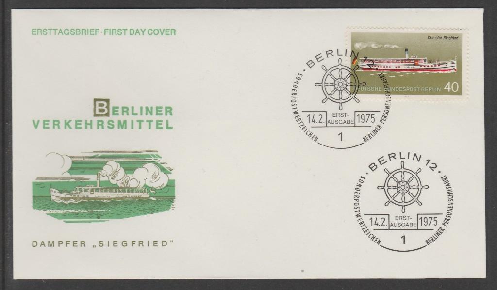 Duitsland - Berlijn - FDC stoomboot Siegfried, Postzegels en Munten, Verzenden, BRD, Postfris