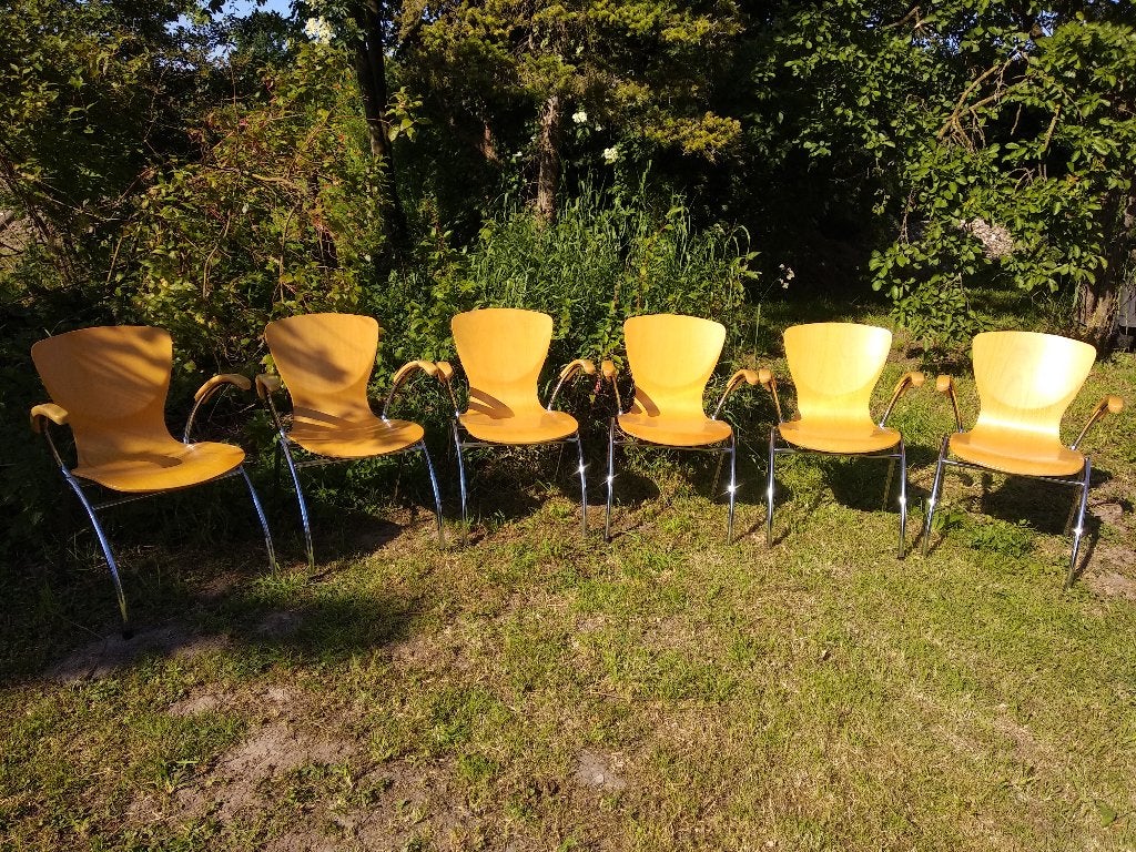 Kimball Bingo eetkamerstoelen, set van 6 vintage, Ophalen, Gebruikt, Overige kleuren, Vintage