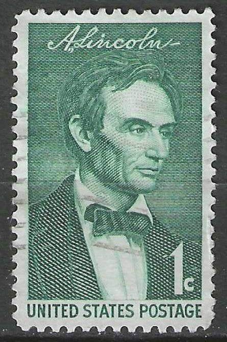 USA 1959 - Yvert 657 - Abraham Lincoln - 1 c. (ST), Verzenden, Gestempeld, Noord-Amerika