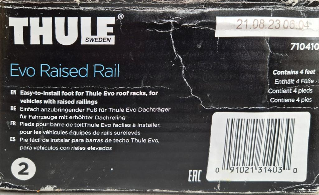 Thule Evo Raised Rail dakdragers - 118 cm, Ophalen of Verzenden, Zo goed als nieuw