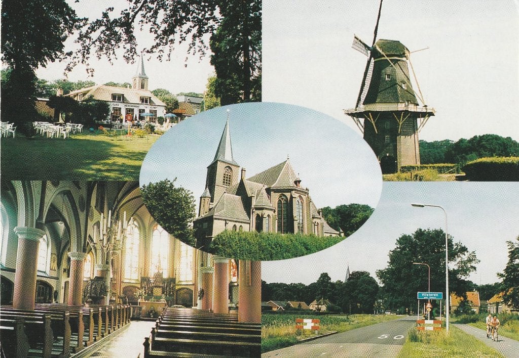 VILSTEREN Hotel Kerk Molen Plaatsnaambord, Verzenden, 1980 tot heden, Ongelopen, Overijssel