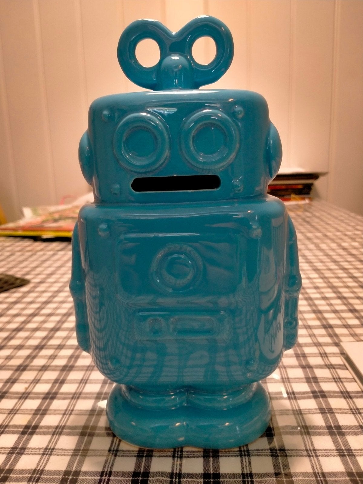 Vintage robot spaarpot blue swallow vintage/tirelire robot, Ophalen of Verzenden, Dier