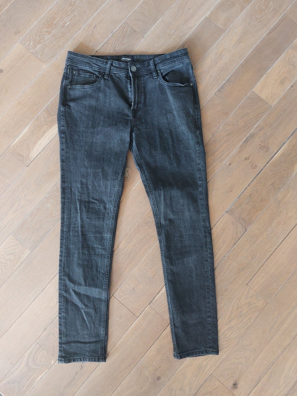 Jack & Jones Skinny Liam Jeans W34 L32 Zwart, Zwart, Ophalen of Verzenden, W33 - W34 (confectie 48/50), Gedragen