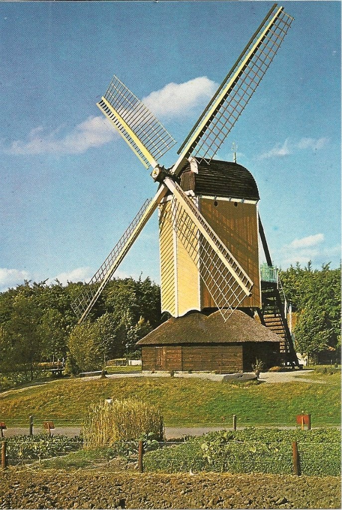 Ansichtkaart Standerdmolen Huizen (N.-H.) Openluchtmuseum, Verzamelen, Ansichtkaarten | Nederland, Ongelopen, Gelderland, 1960 tot 1980