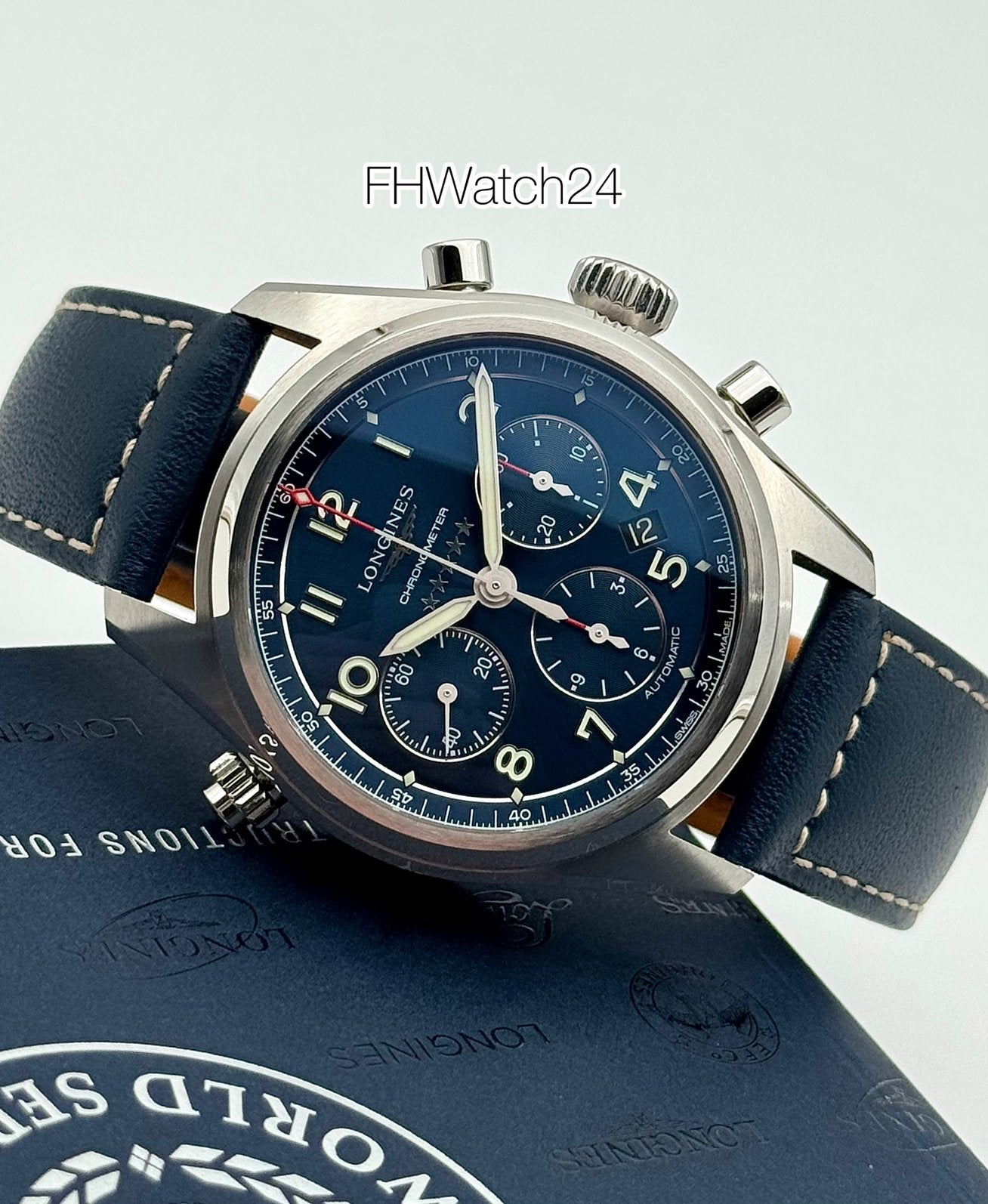 Longines Spirit Chronograph L3.820.4.93.3. D&P 2022., Leer, Staal, Longines, Polshorloge