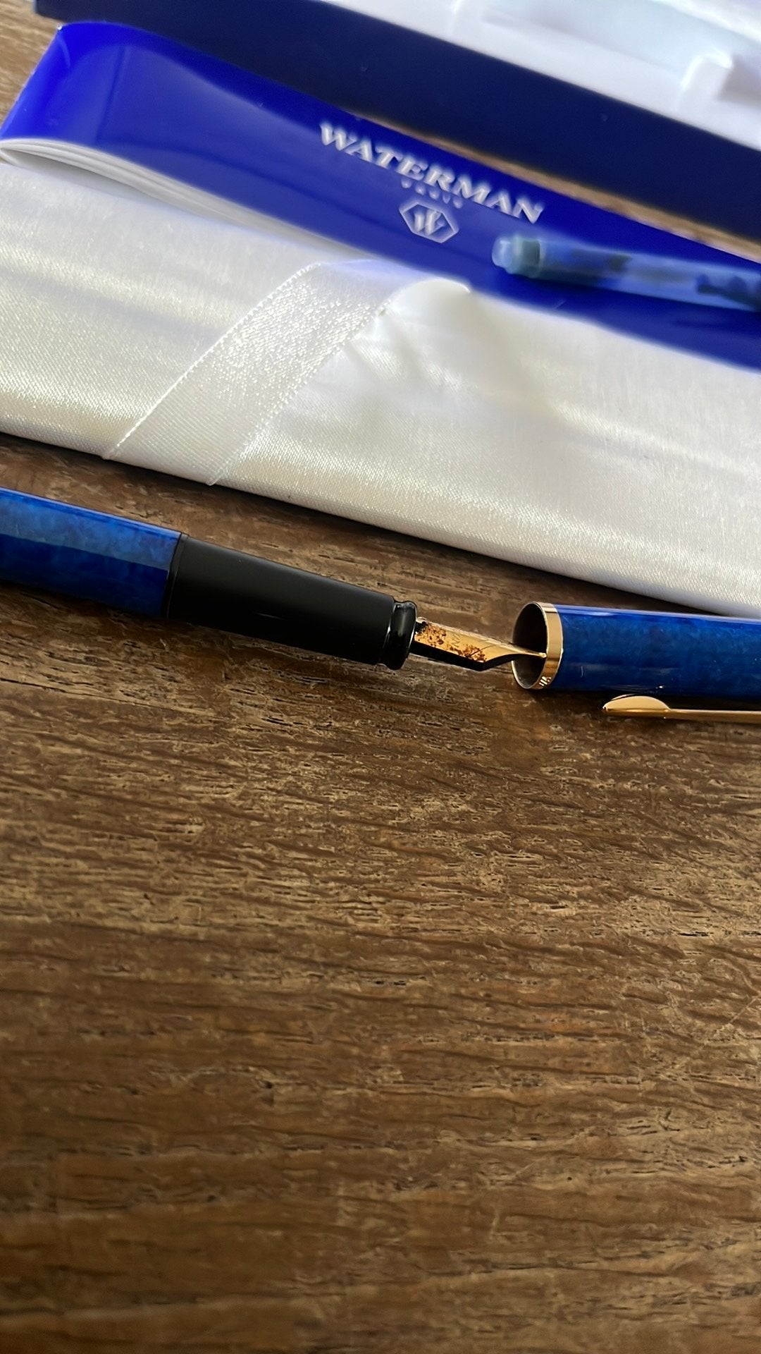 Waterman vulpen met boekje in originele doosje, Verzamelen, Ophalen of Verzenden, Zo goed als nieuw, Vulpen, Waterman