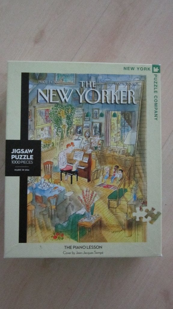 Puzzle The Piano Lesson ( The New Yorker, 1000 stukjes), Ophalen of Verzenden, 500 t/m 1500 stukjes, Zo goed als nieuw, Legpuzzel