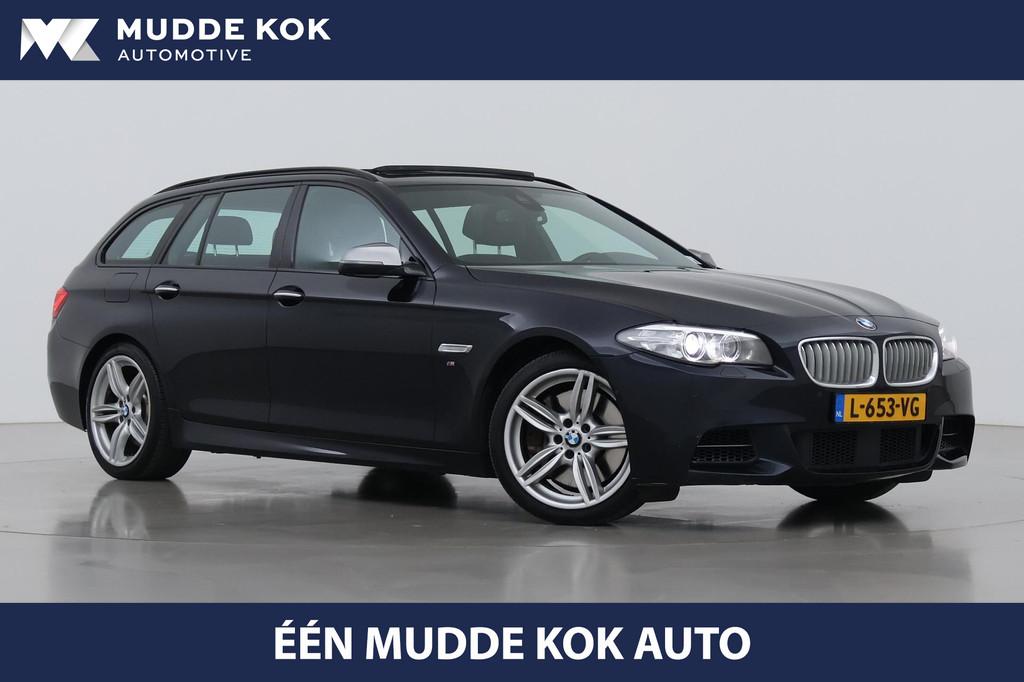 BMW 5-serie Touring M550xd | M-Sport | Panoramadak | Stoelve, Auto's, BMW, Automaat, Gebruikt, Zwart, Leder