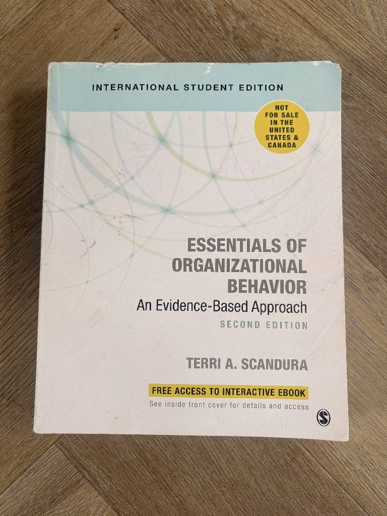 Essentials of Organizational Behavior 2e, Ophalen of Verzenden, Terri A. Scandura, Beta, WO