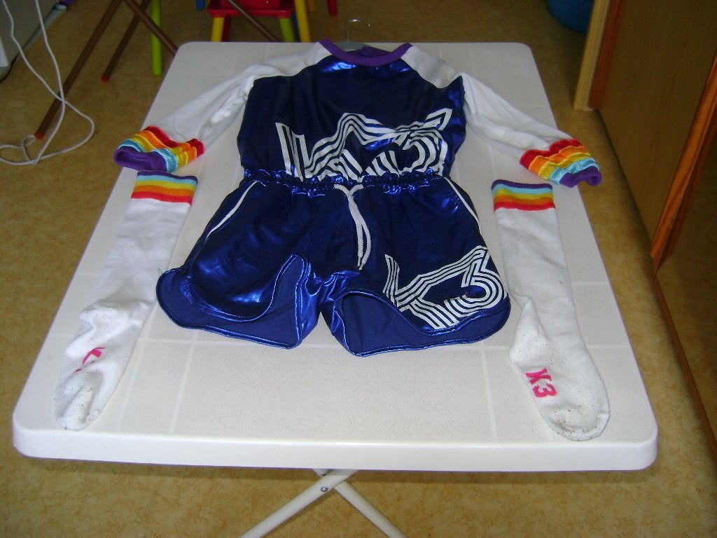 roller disco k3 pakje met regenboog kousen mt134 studio 100, Ophalen of Verzenden, Zo goed als nieuw, 134 t/m 140, Meisje