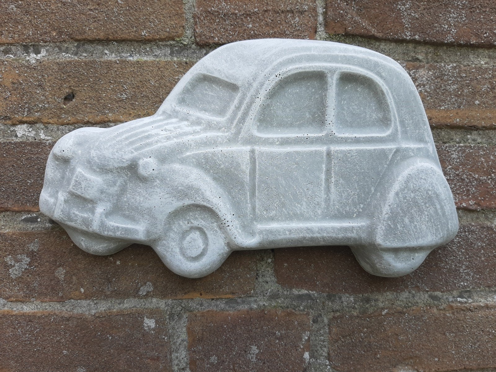 Lelijke eend 2CV wanddecoratie betonnen beeld tuinbeeld, Ophalen of Verzenden, Nieuw