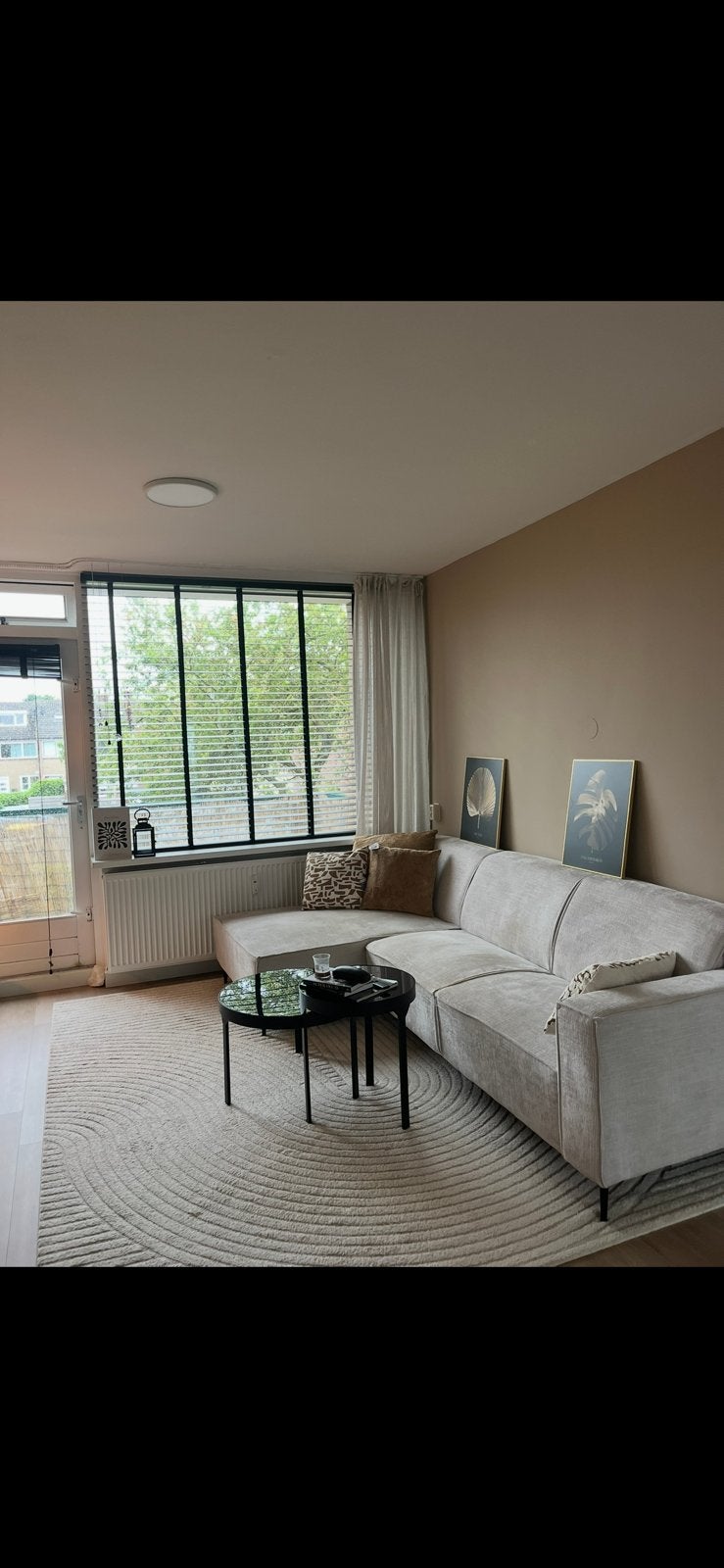 hoekbank met chaise longue ribstof corduroy bank, Huis en Inrichting, Ophalen, Zo goed als nieuw, Vierpersoons of meer, Hoekbank