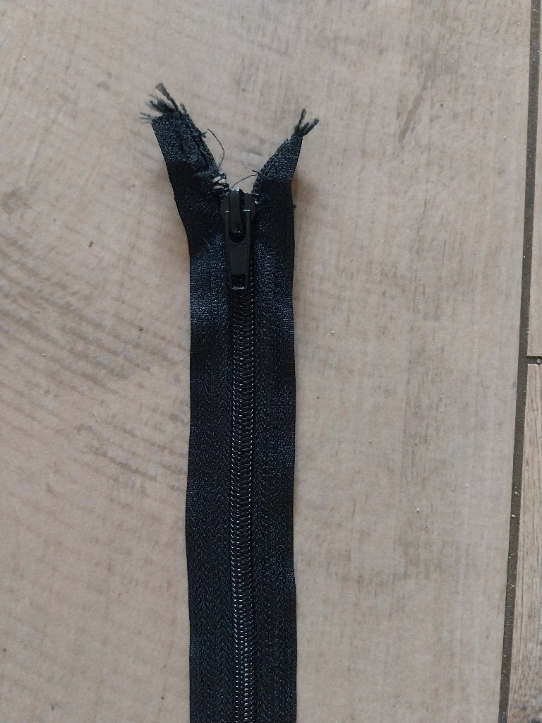 Deelbare rits 75 cm zwart NIEUW, Ophalen of Verzenden, Nieuw, Rits of Sluiting