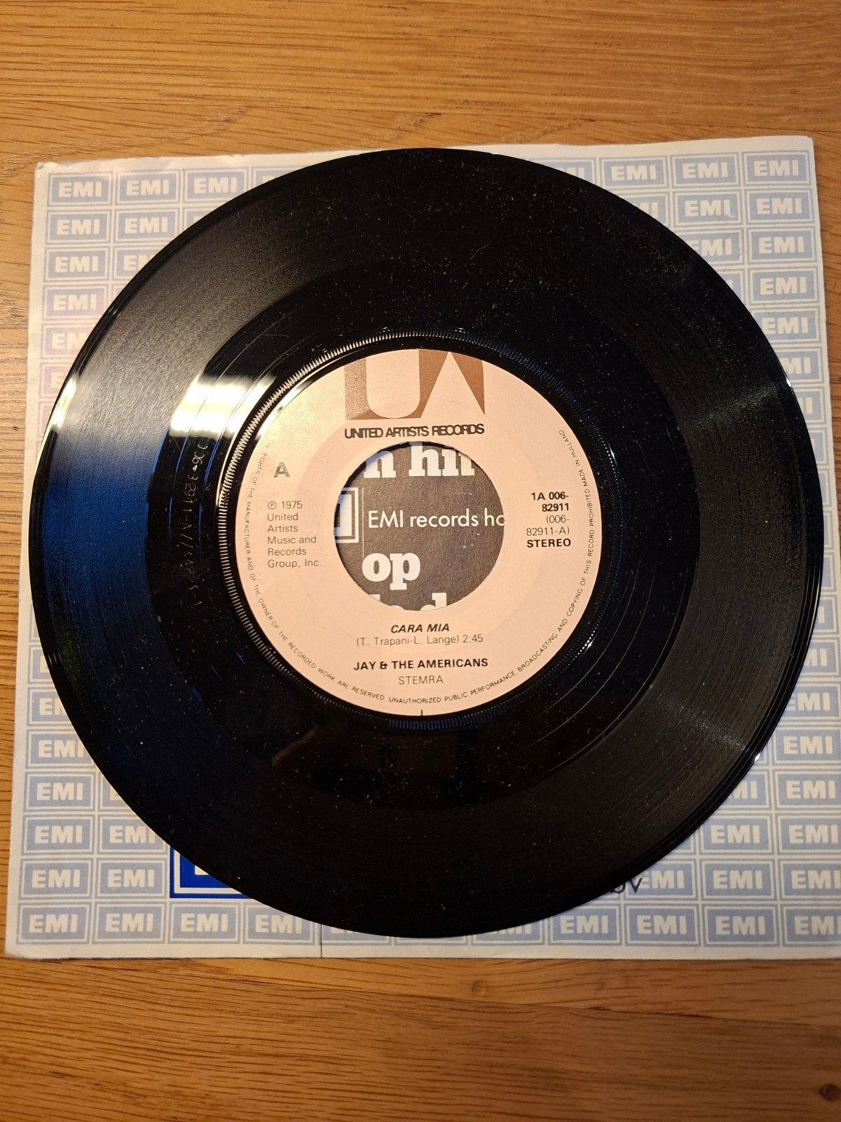 Jay & The Americans - Cara Mia (Vinyl Single, 1975), Cd's en Dvd's, Vinyl Singles, Gebruikt, 7 inch, Ophalen of Verzenden, Pop