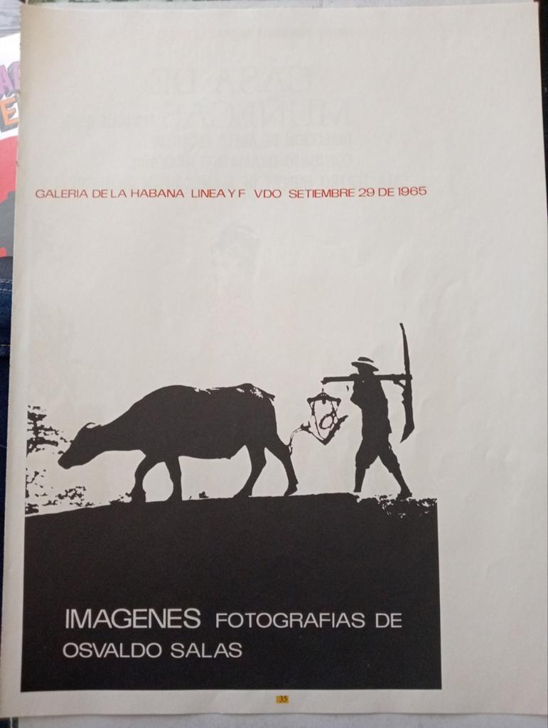 Fotografie affiche Osvaldo Salad Cuba 1970, Ophalen of Verzenden, Gebruikt, A1 t/m A3, Film en Tv