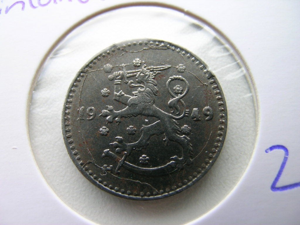 Markka 1949 Finland (nr 2), Ophalen of Verzenden, Overige landen, Losse munt