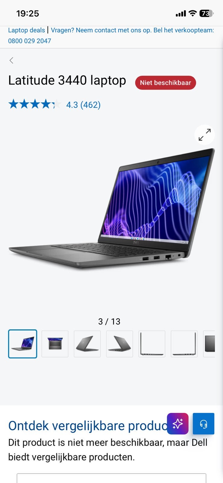 Dell Latitude 3440 laptop 14 inch  I3 12th generation, Computers en Software, Ophalen, Zo goed als nieuw, 14 inch, 2 tot 3 Ghz