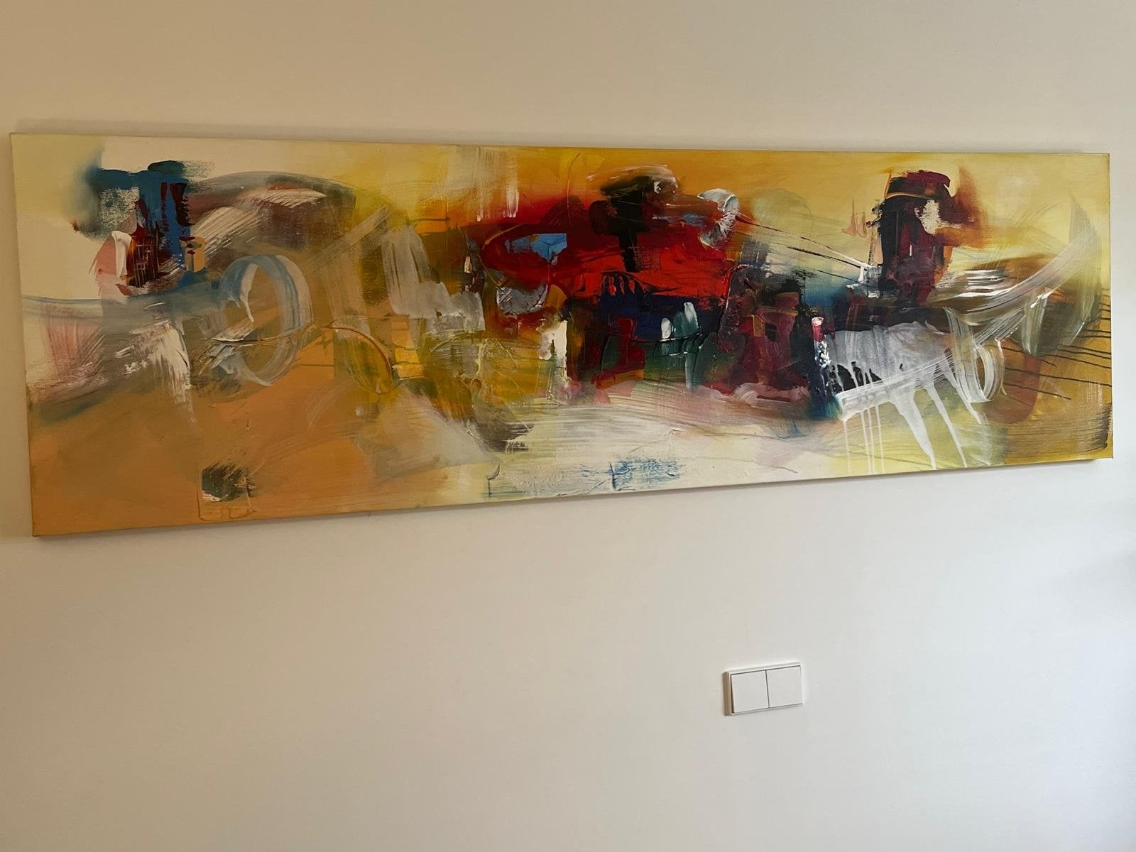 Abstract Schilderij William Malucu - Kleurrijk en Expressief, Ophalen