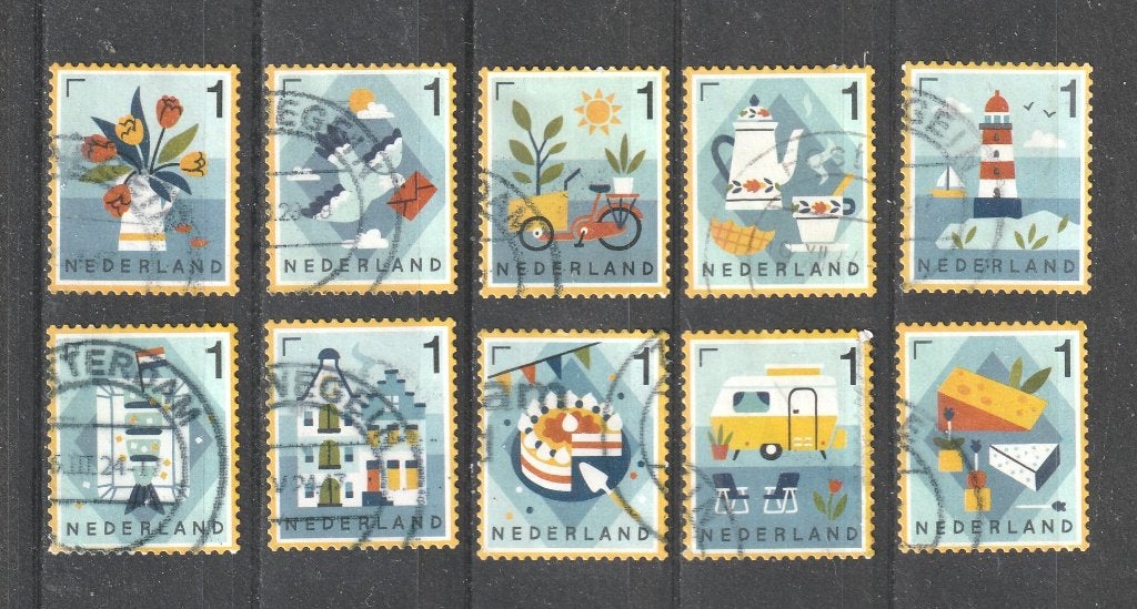 99 S --serie Nederlandse Iconen 2023, Verzenden, Na 1940, Gestempeld