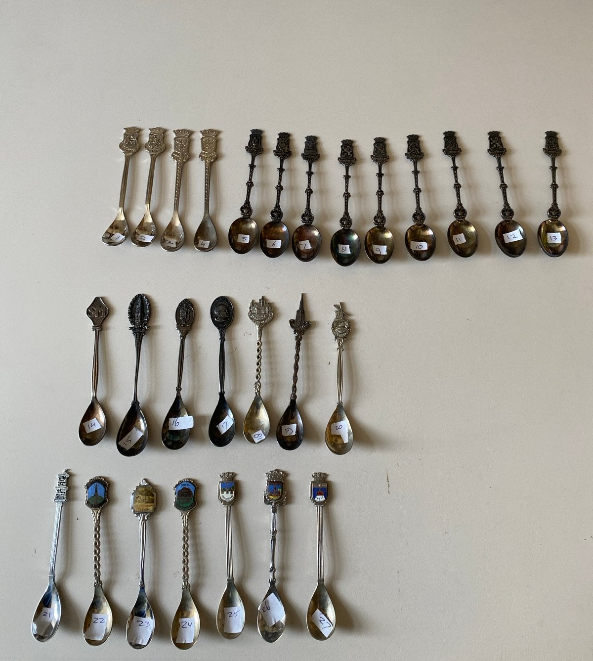 Verzameling van 27 lepeltjes, Ophalen of Verzenden